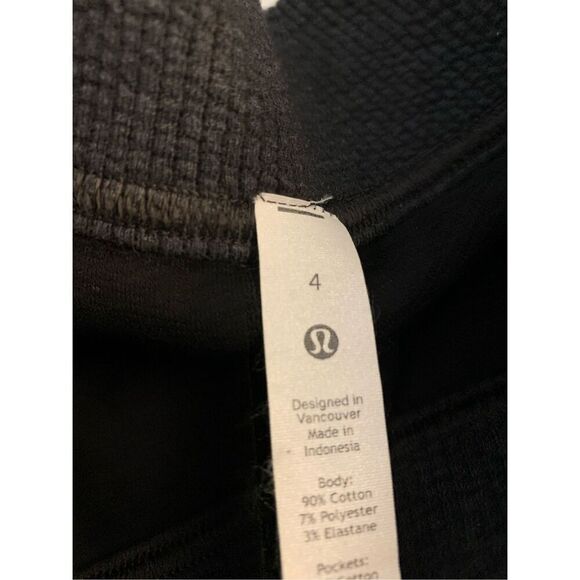 Lululemon Ribbed Straight Leg Super-High-Rise Crop 23" heathered black size 4 - Picture 6 of 6